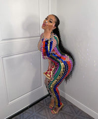 Shining Rhinestone Classy Jumpsuit