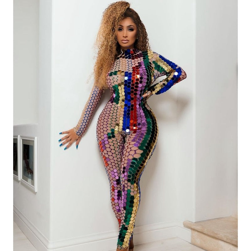 Shining Rhinestone Classy Jumpsuit