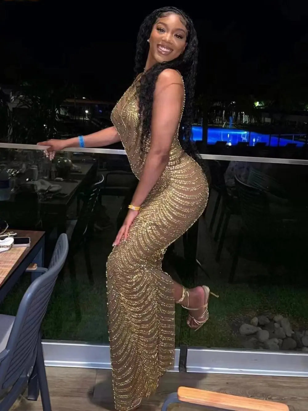 So Golden Maxi Dress