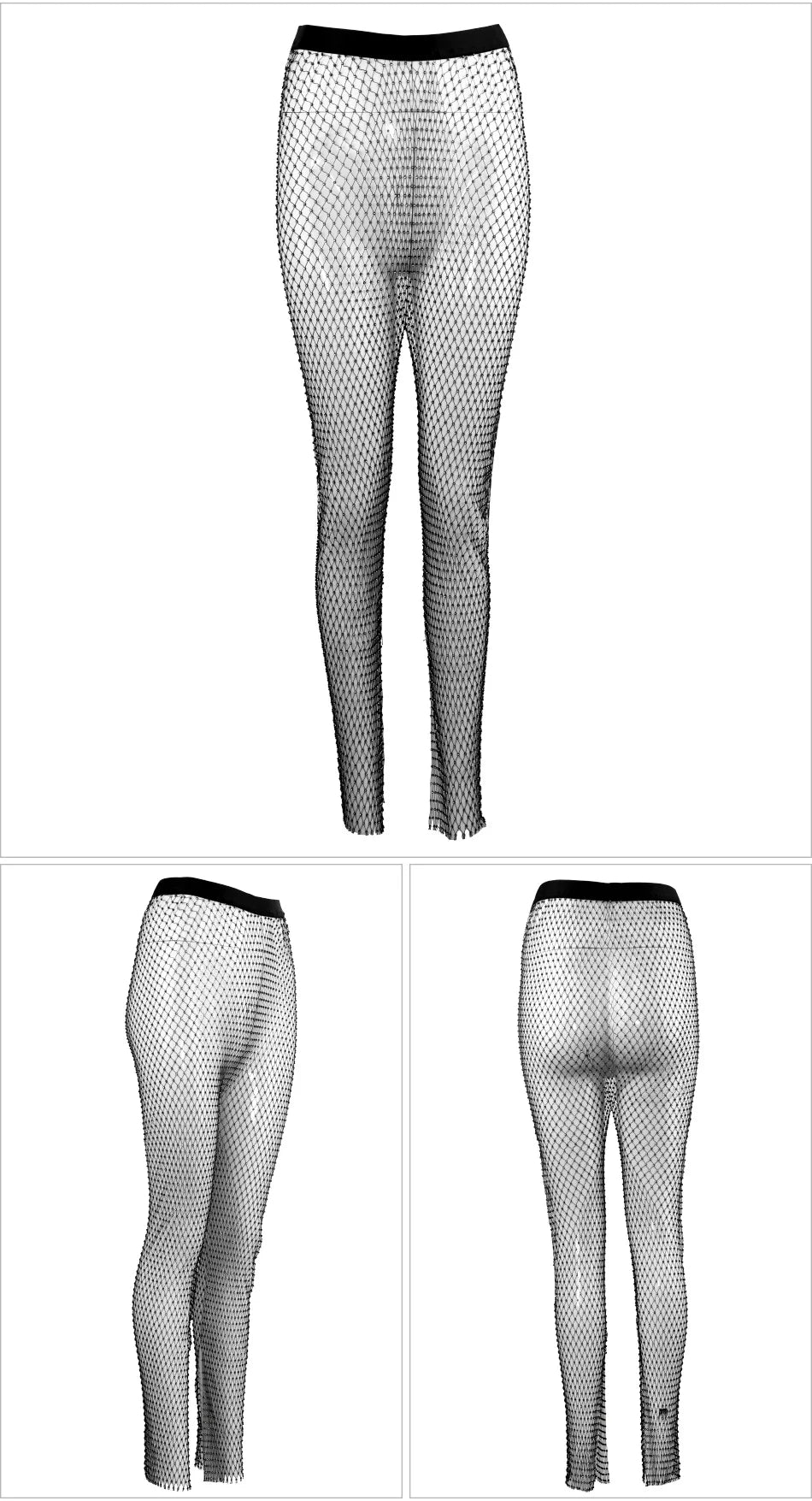 Sparkle Diamante Fishnet Trouser