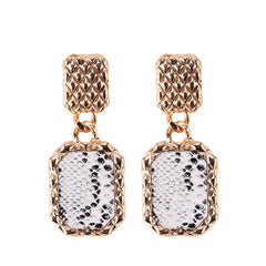 Speaks for Itself Snake Print Earrings