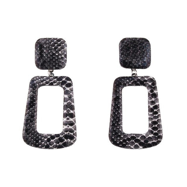 Speaks for Itself Snake Print Earrings