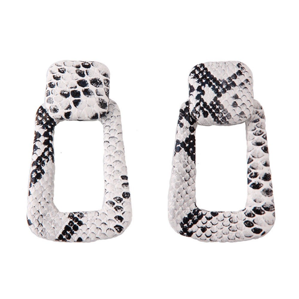 Speaks for Itself Snake Print Earrings