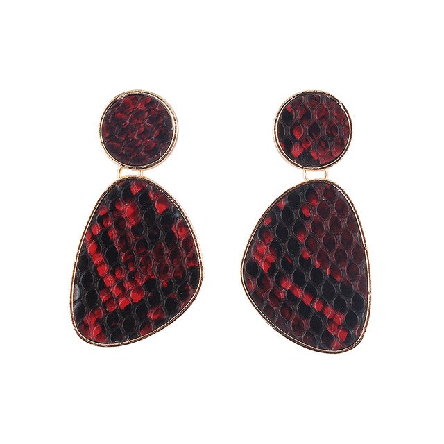 Speaks for Itself Snake Print Earrings