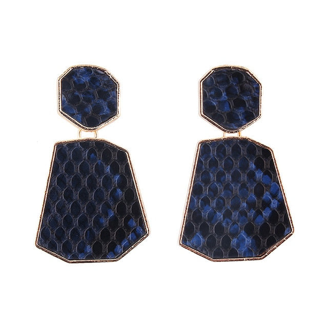 Speaks for Itself Snake Print Earrings