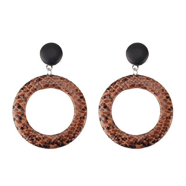 Speaks for Itself Snake Print Earrings