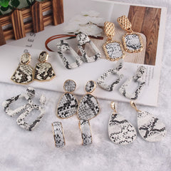 Speaks for Itself Snake Print Earrings