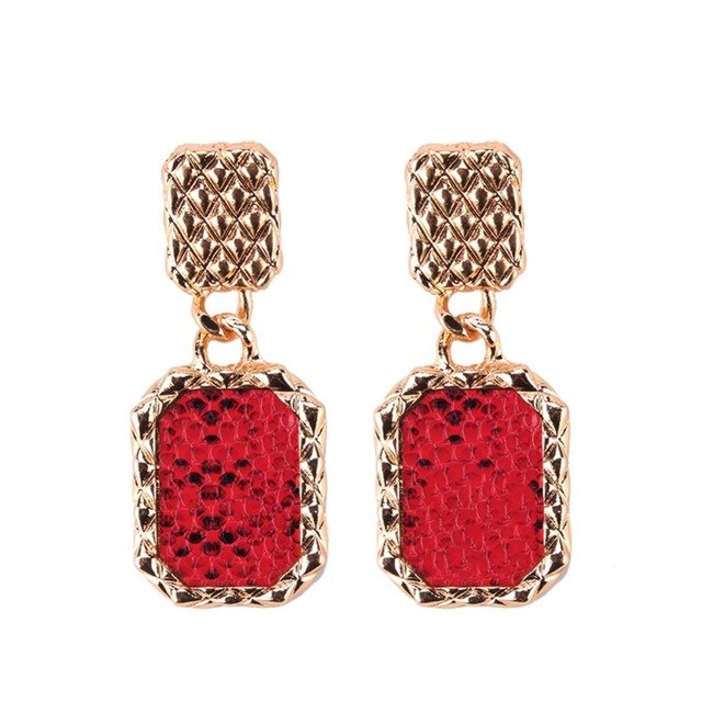 Speaks for Itself Snake Print Earrings