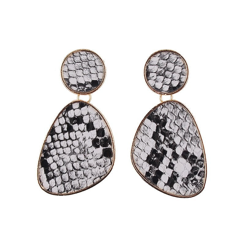 Speaks for Itself Snake Print Earrings