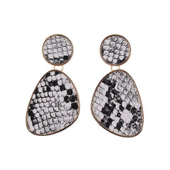 Speaks for Itself Snake Print Earrings