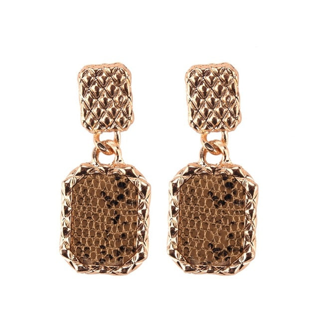 Speaks for Itself Snake Print Earrings