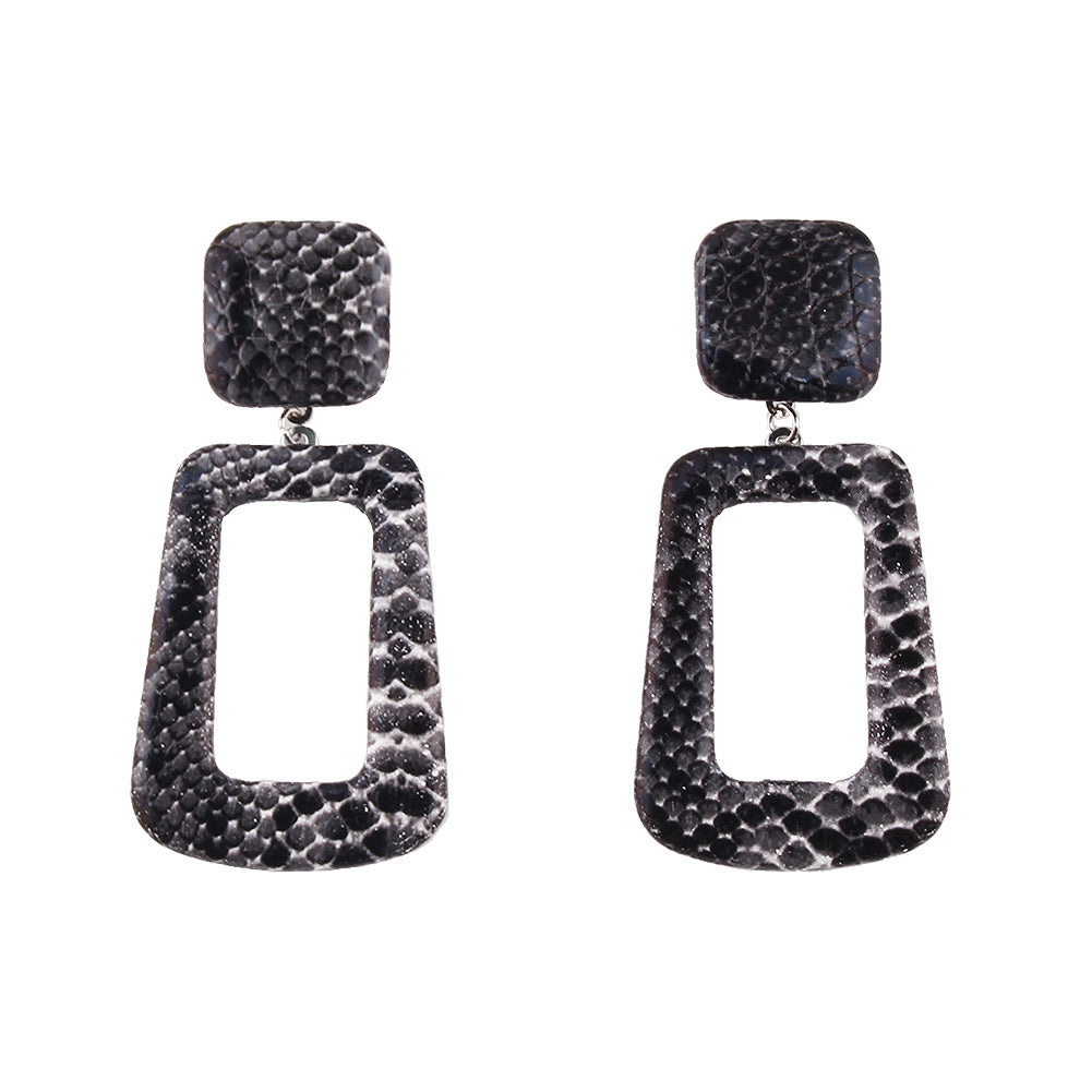 Speaks for Itself Snake Print Earrings