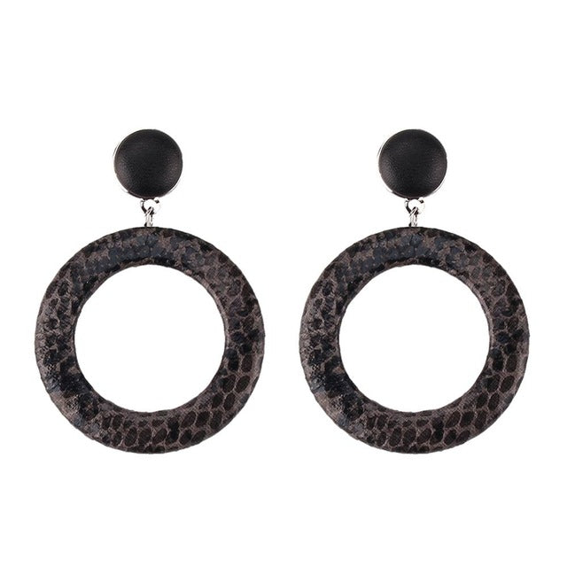 Speaks for Itself Snake Print Earrings