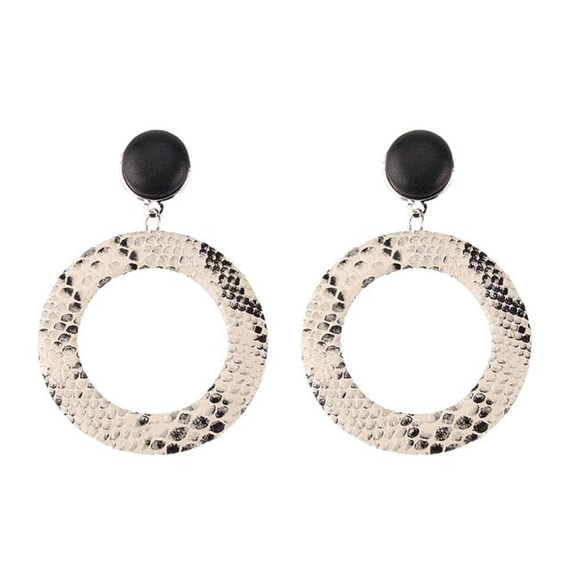 Speaks for Itself Snake Print Earrings