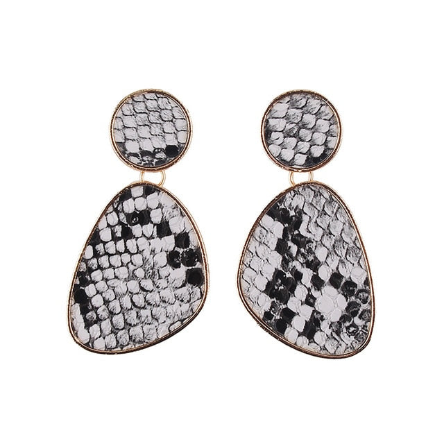 Speaks for Itself Snake Print Earrings