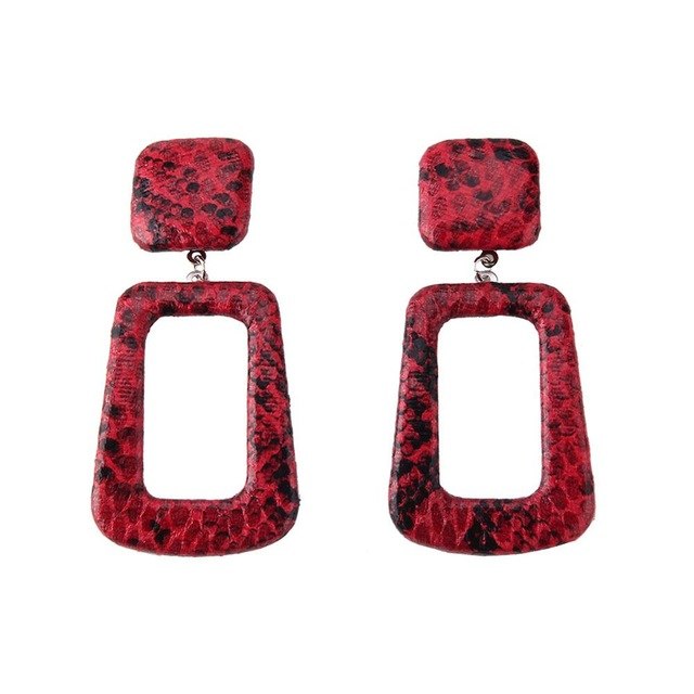 Speaks for Itself Snake Print Earrings