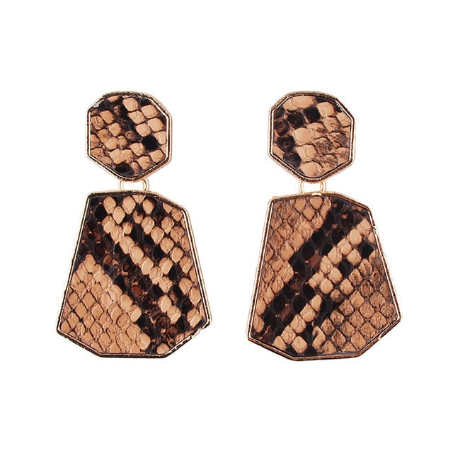 Speaks for Itself Snake Print Earrings