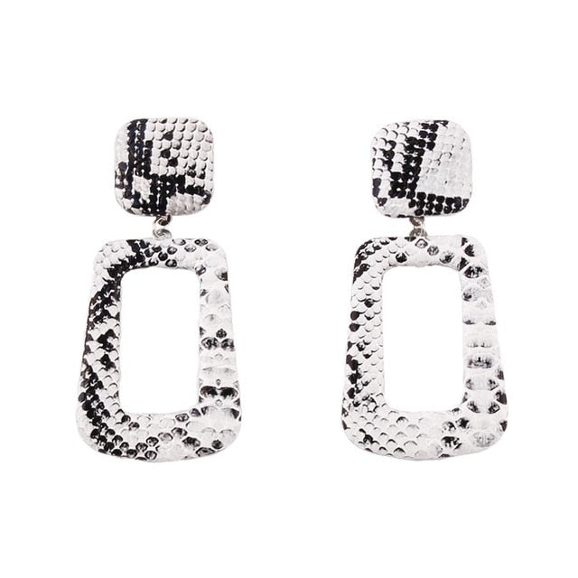 Speaks for Itself Snake Print Earrings