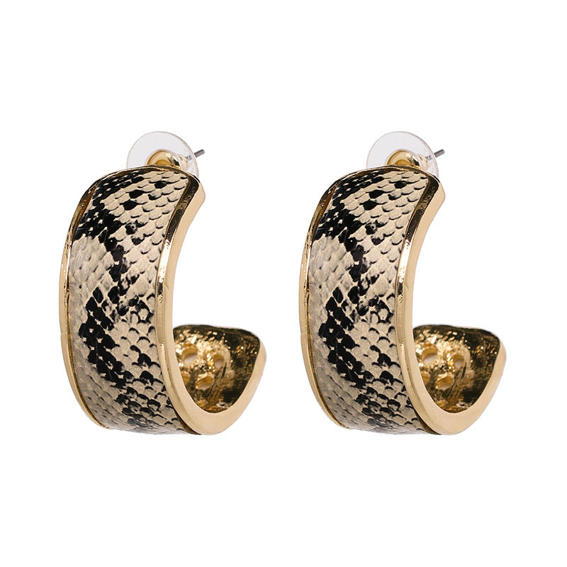 Speaks for Itself Snake Print Earrings