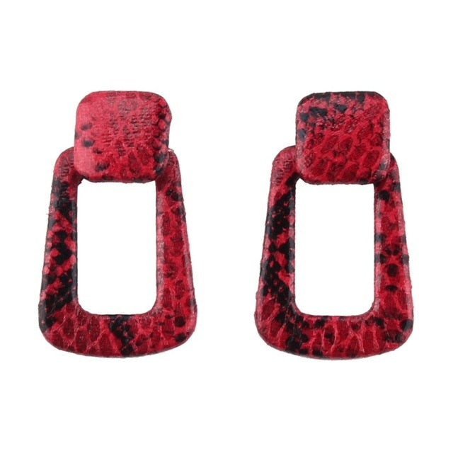 Speaks for Itself Snake Print Earrings