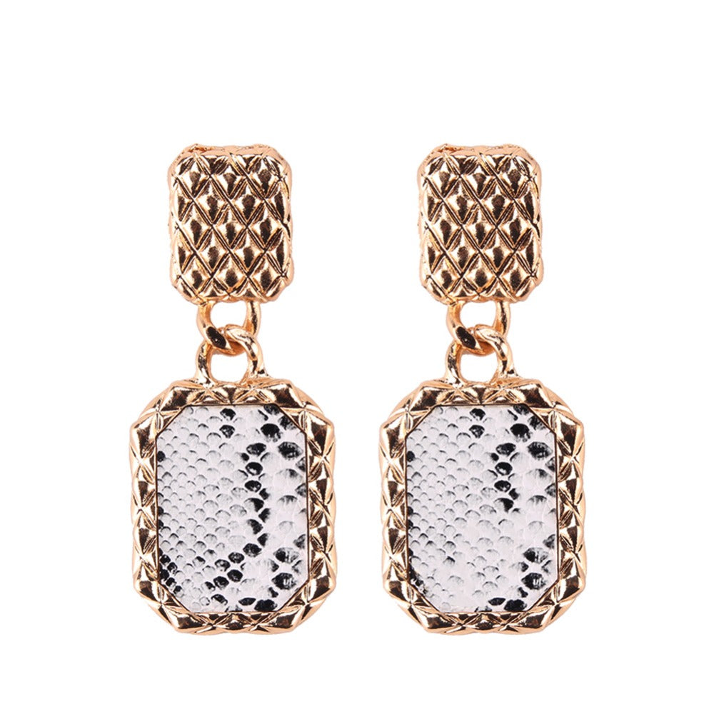 Speaks for Itself Snake Print Earrings