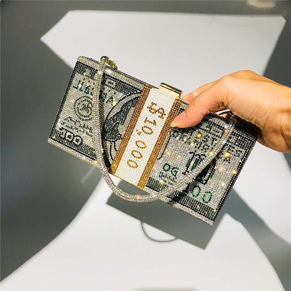 Stack Of Cash Clutch Bag