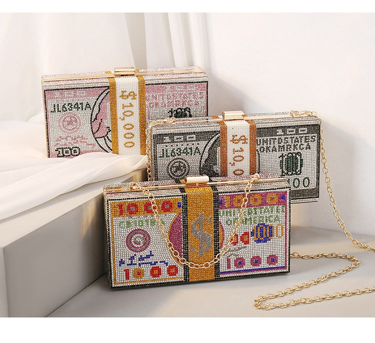 Stack Of Cash Clutch Bag