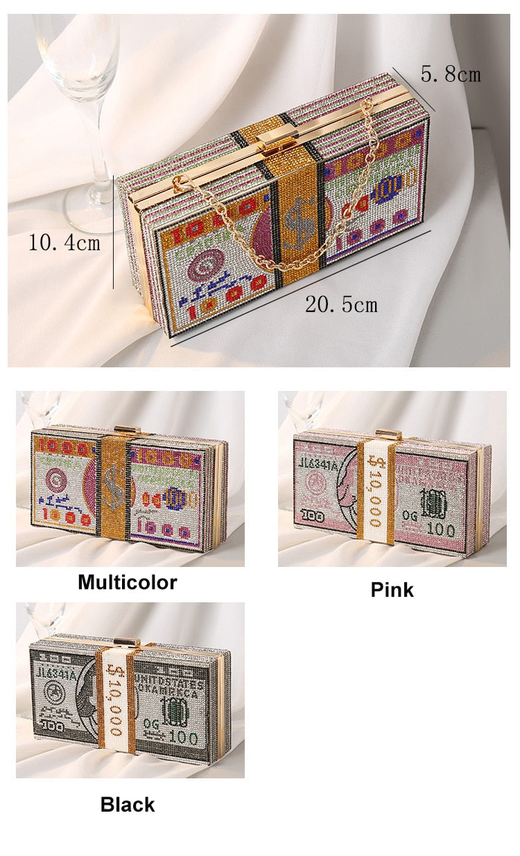Stack Of Cash Clutch Bag