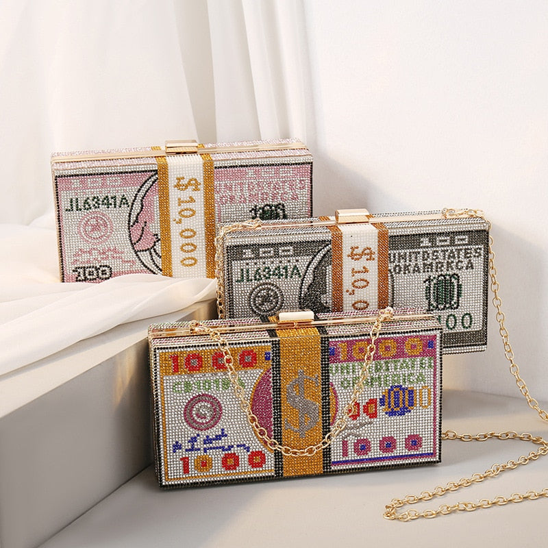 Stack Of Cash Clutch Bag