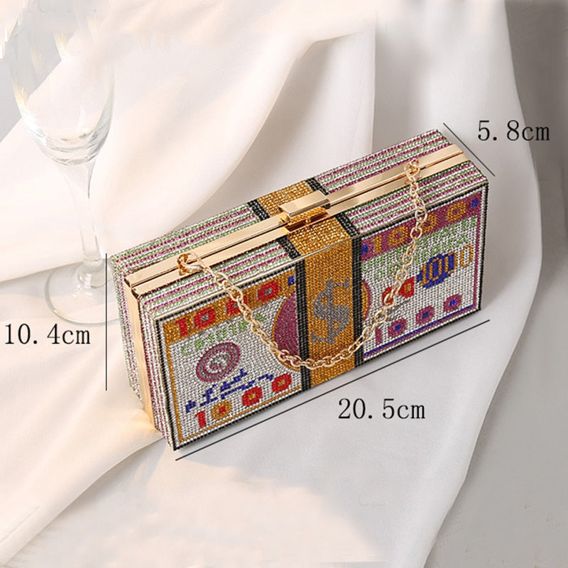 Stack Of Cash Clutch Bag
