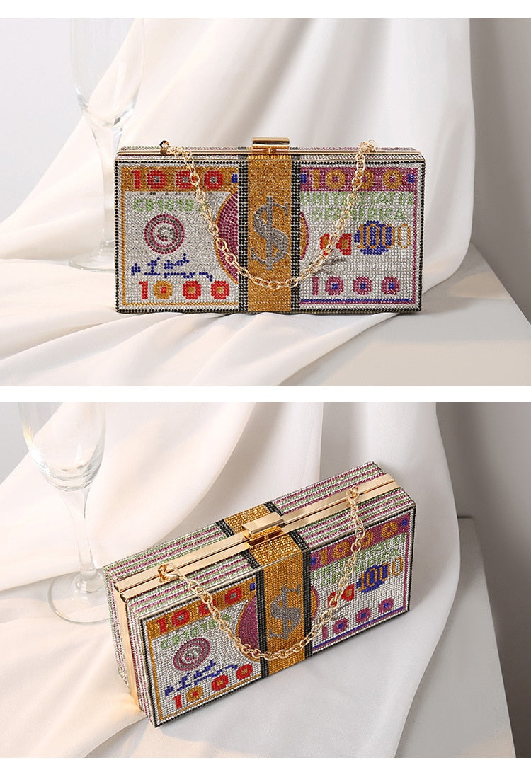 Stack Of Cash Clutch Bag