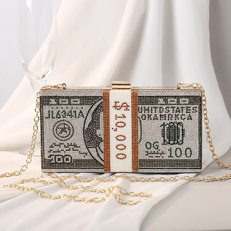 Stack Of Cash Clutch Bag