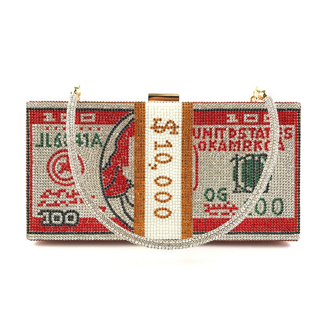 Stack Of Cash Clutch Bag