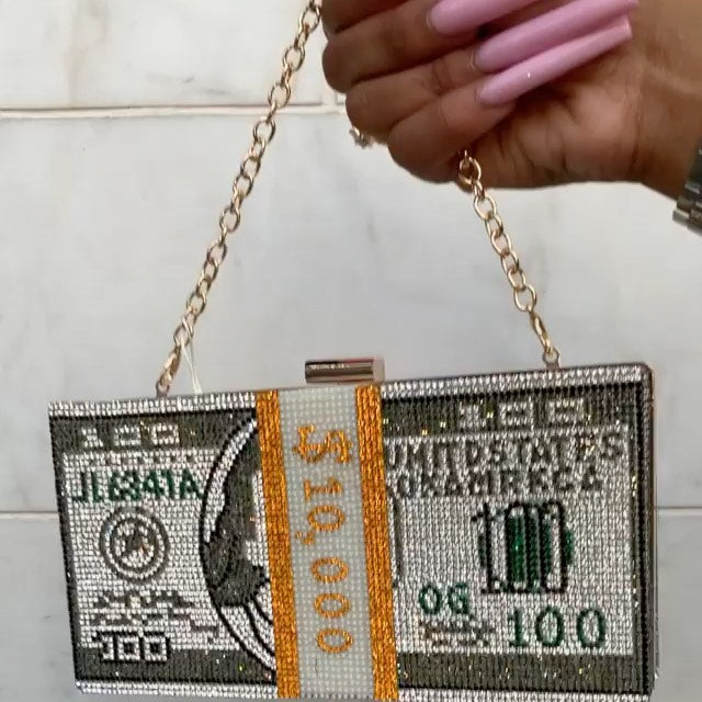 Stack Of Cash Clutch Bag