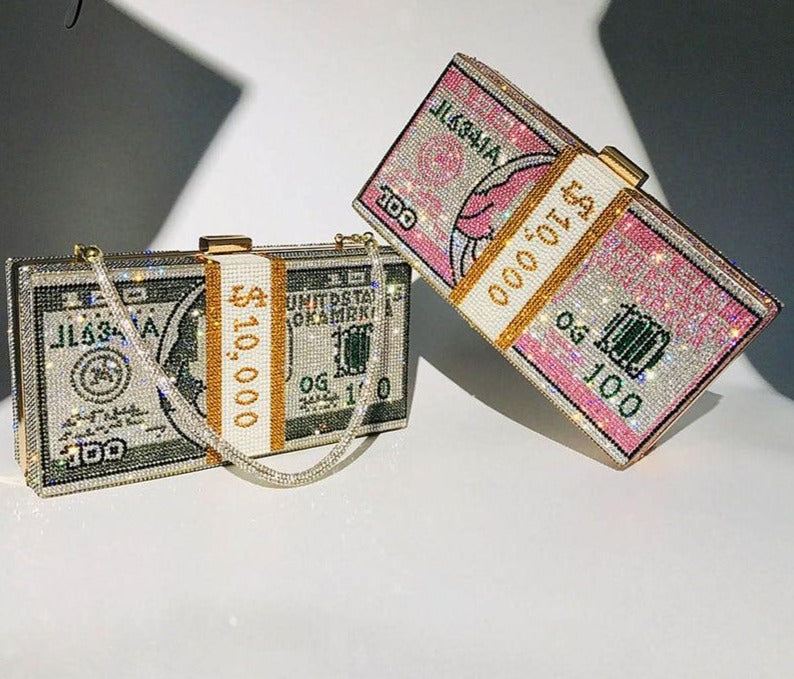 Stack Of Cash Clutch Bag