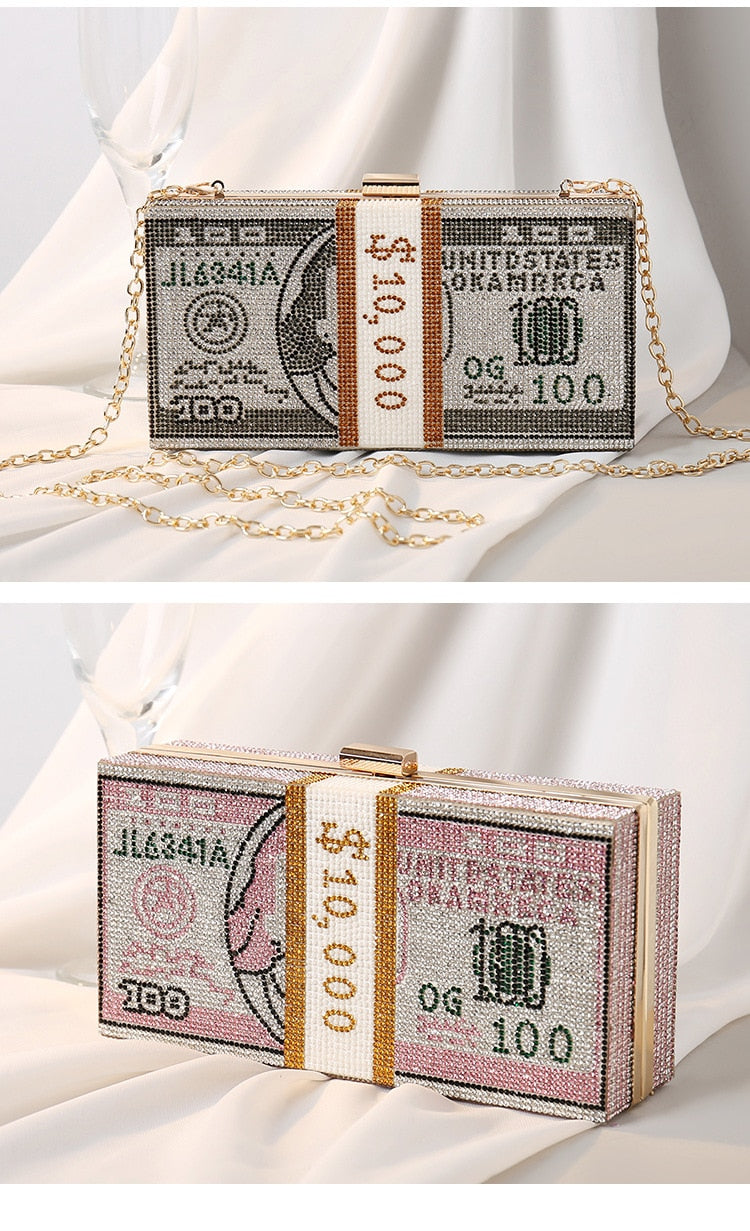 Stack Of Cash Clutch Bag