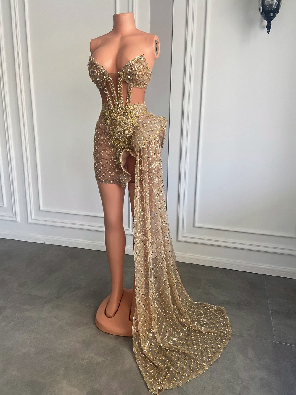 Sweetheart Sparkly Sequin Dress