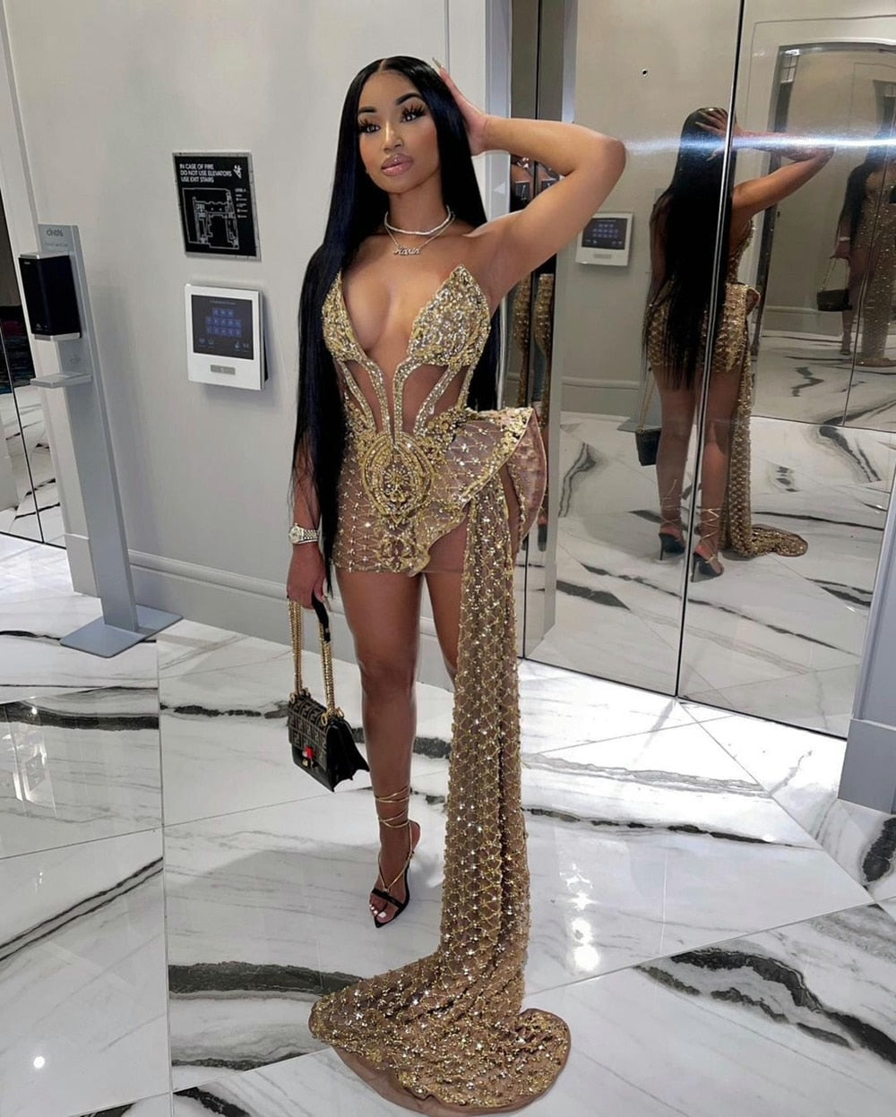 Sweetheart Sparkly Sequin Dress