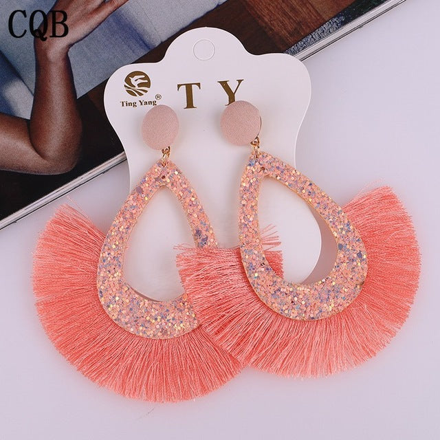 Tassel Sequins Earrings