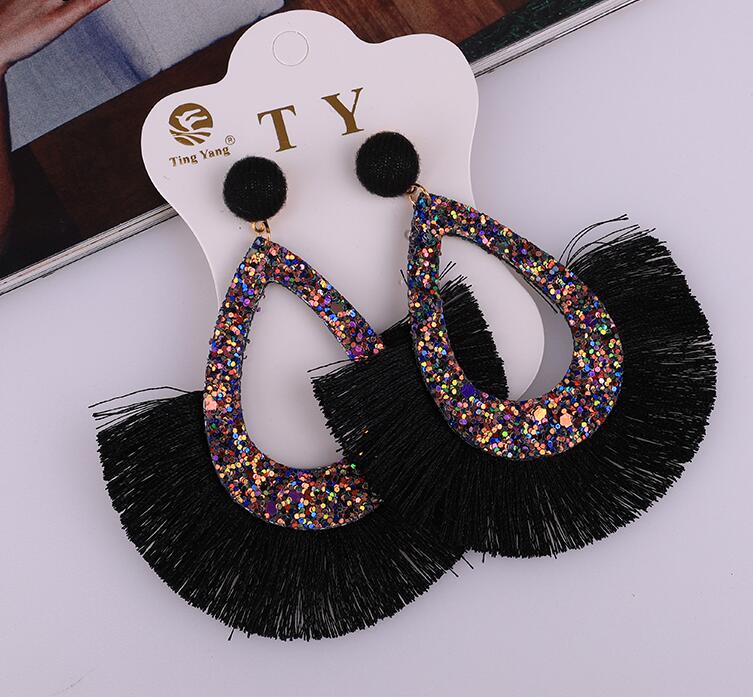 Tassel Sequins Earrings