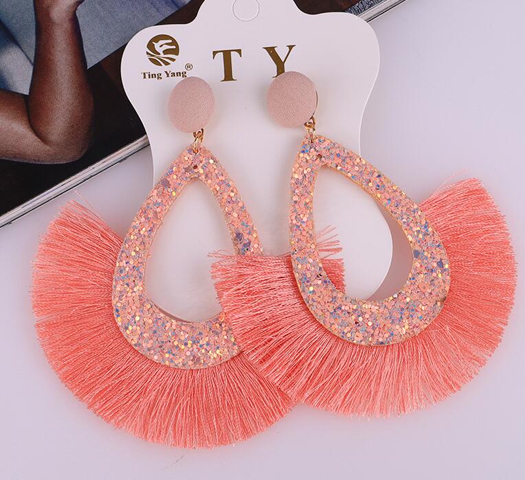 Tassel Sequins Earrings