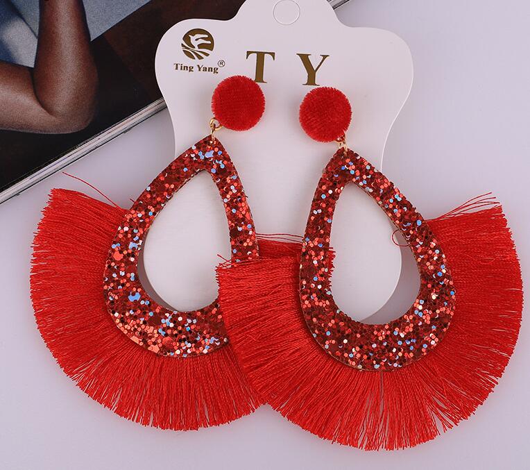 Tassel Sequins Earrings