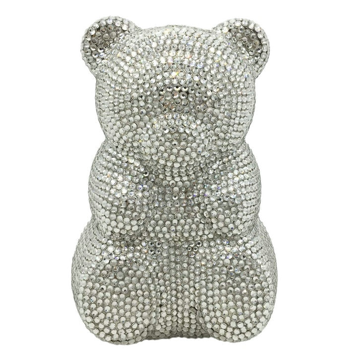 Teddy Bear Crystal Clutch Handbag