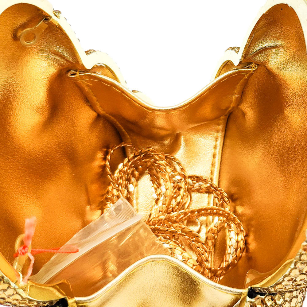 Teddy Bear Crystal Clutch Handbag