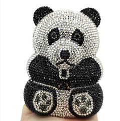 Teddy Bear Crystal Clutch Handbag