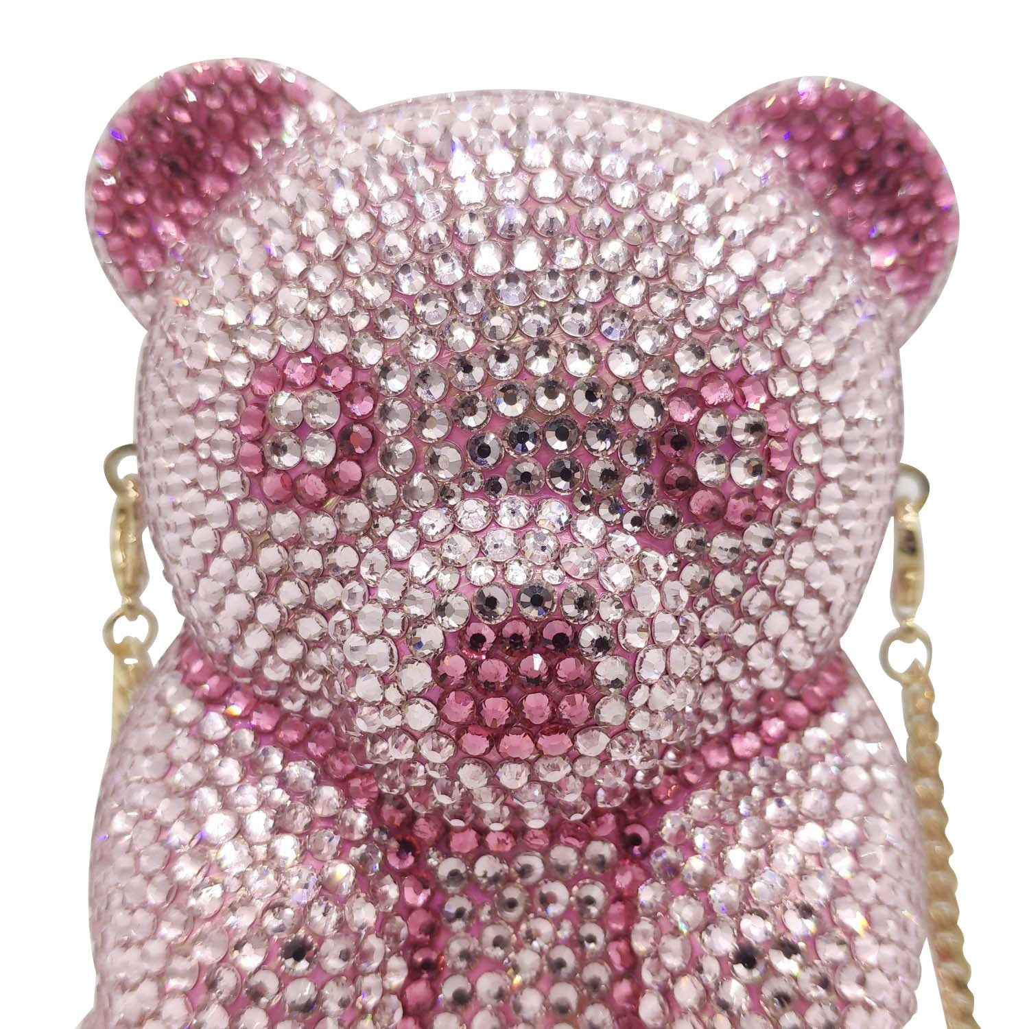 Teddy Bear Crystal Clutch Handbag