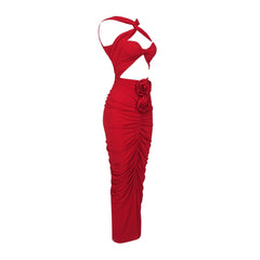 The Hottest Ruched Midi Dress