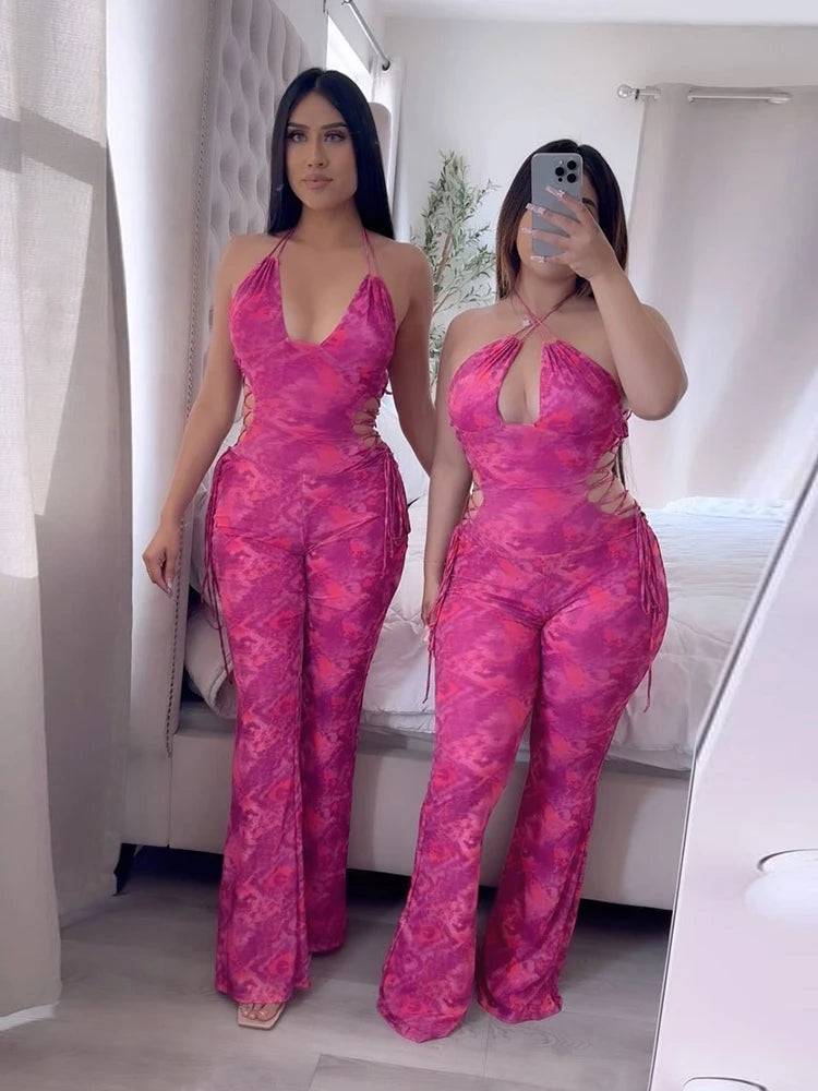 Tie Dye Print Jumpsuit