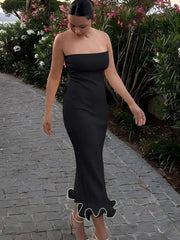 Tina Ruffles Midi Dress