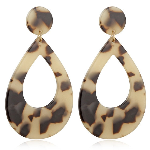 Tortoise Leopard Print Earrings
